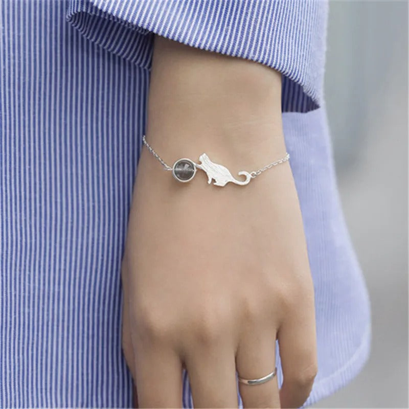 Pulseira Gatinho Prata 925 - Pul663