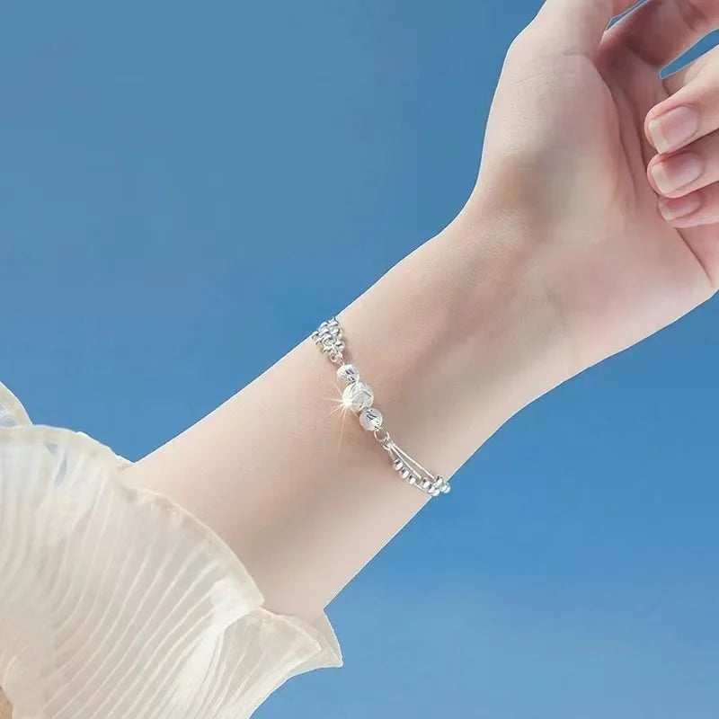 Pulseira Bolinhas Adornadas Prata 925 - Pul1511