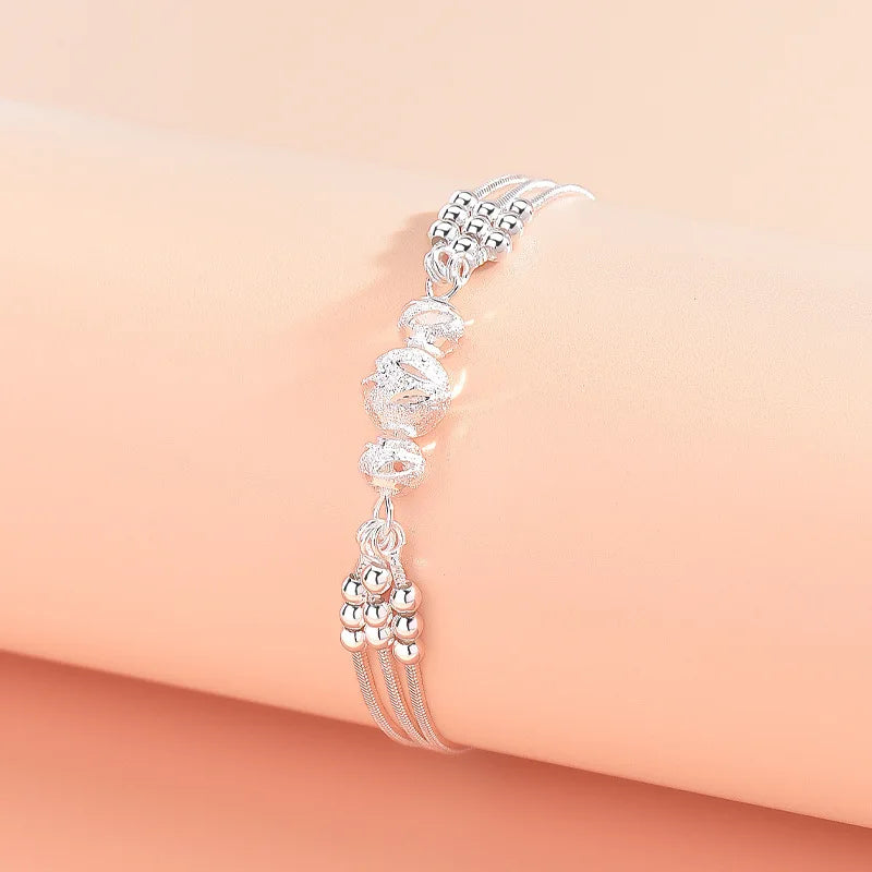 Pulseira Bolinhas Adornadas Prata 925 - Pul1511