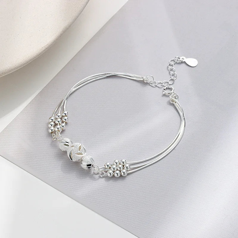 Pulseira Bolinhas Adornadas Prata 925 - Pul1511