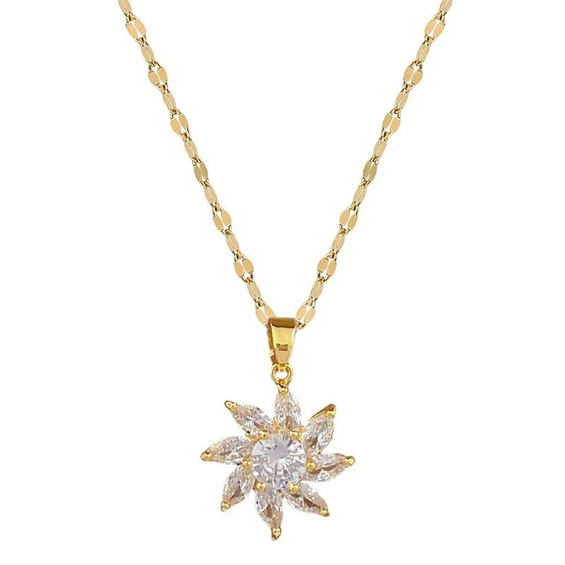 Conjunto Flores Banhado Em Ouro 18K - Conj245