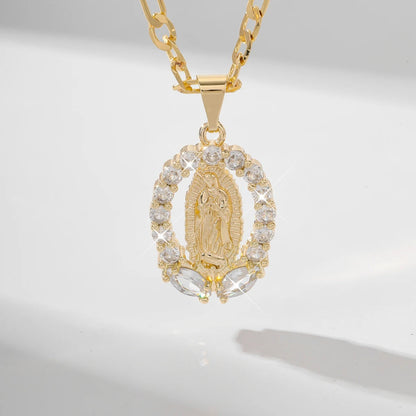 Colar  Nossa Senhora Banhado Em Ouro 18K - Gargsi877