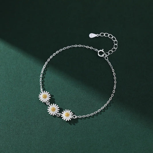 Pulseira Margaridas Prata 925 - Pul312