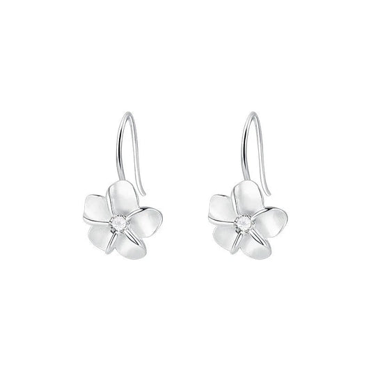 Brinco Flores Ponto De Luz Prata 925 - Brp075