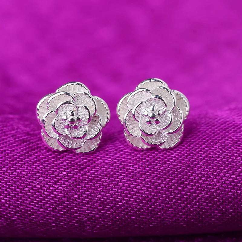 BRINCO FLORES DE PRATA 925 - BRP058