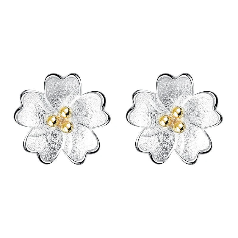 Brinco Flores De Prata 925 - Brp060