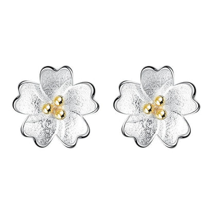 Brinco Flores De Prata 925 - Brp060