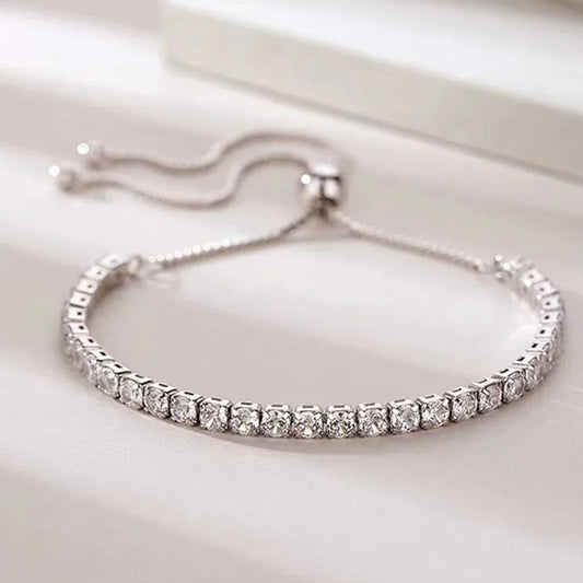 Pulseira Cristais Cravejados Prata 925 - Pul1502