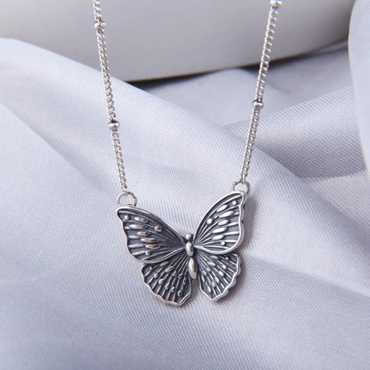 Colar Borboleta Prata 925 - Pr0584