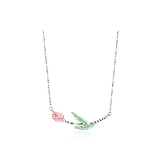 Colar Tulipa Prata 925 - Pr0888