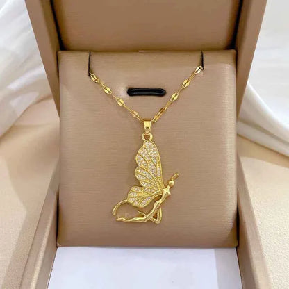 COLAR FADA DE ZIRCÔNIAS BANHADO EM OURO 18K - GARGSI016