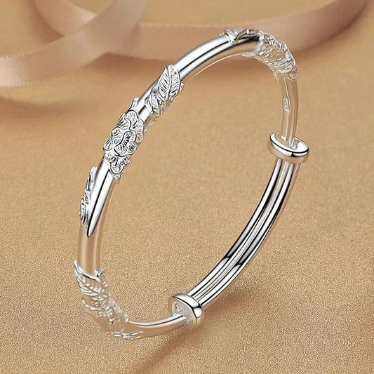 Pulseira Bracelete Ornamentado Prata 925 - Pul150