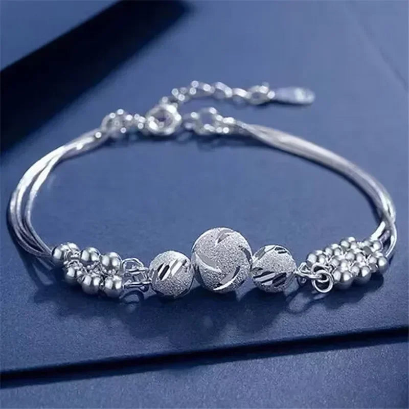 Pulseira Bolinhas Adornadas Prata 925 - Pul1511