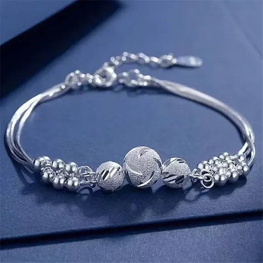 Pulseira Bolinhas Adornadas Prata 925 - Pul1511