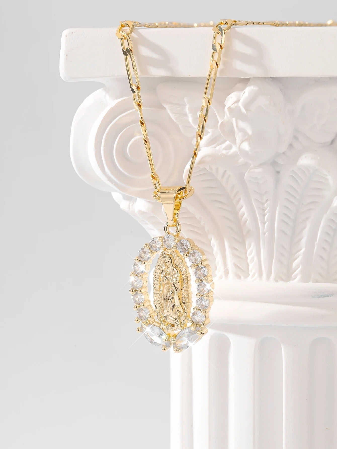 Colar  Nossa Senhora Banhado Em Ouro 18K - Gargsi877