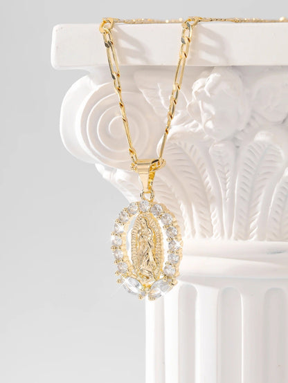 Colar  Nossa Senhora Banhado Em Ouro 18K - Gargsi877