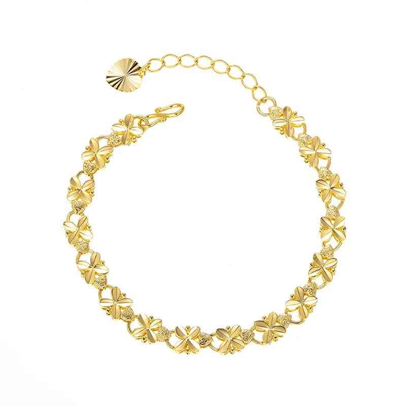 PULSEIRA FOLHAS BANHADA EM OURO 18K - PLSI032