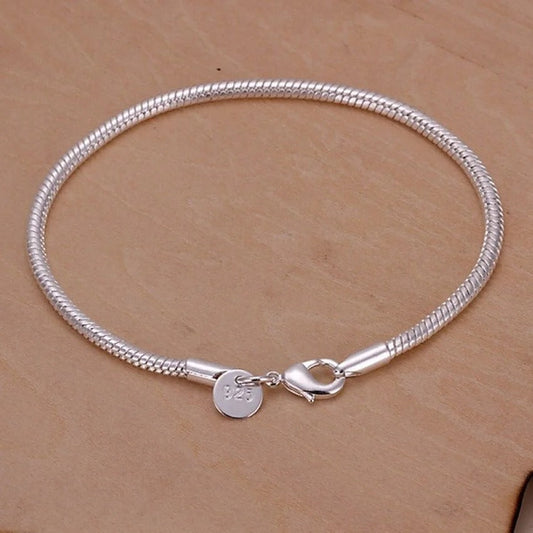 Pulseira Pele De Cobra Prata 925 - Pul1513