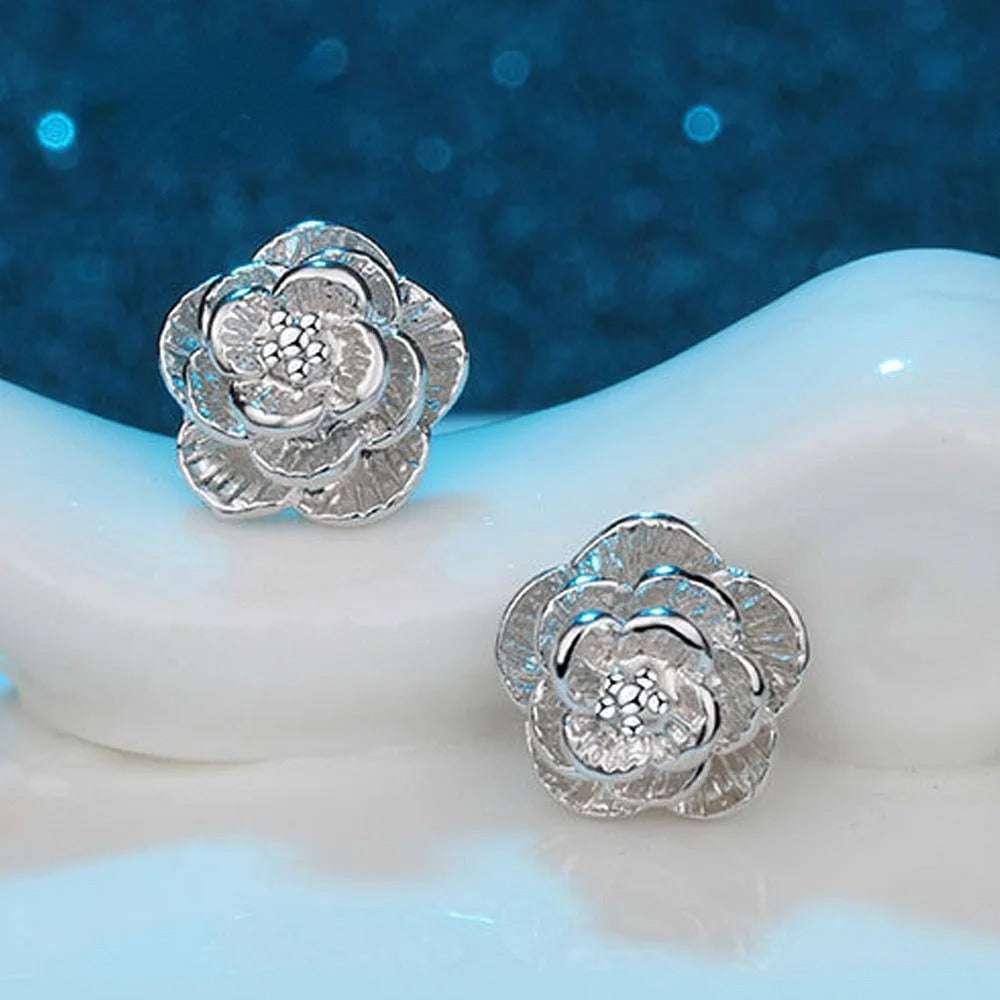 BRINCO FLORES DE PRATA 925 - BRP058