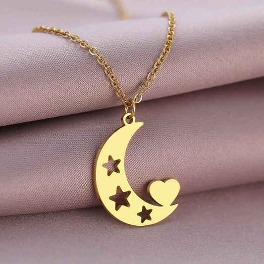 COLAR LUA BANHADO EM OURO 18K - GARGSI19