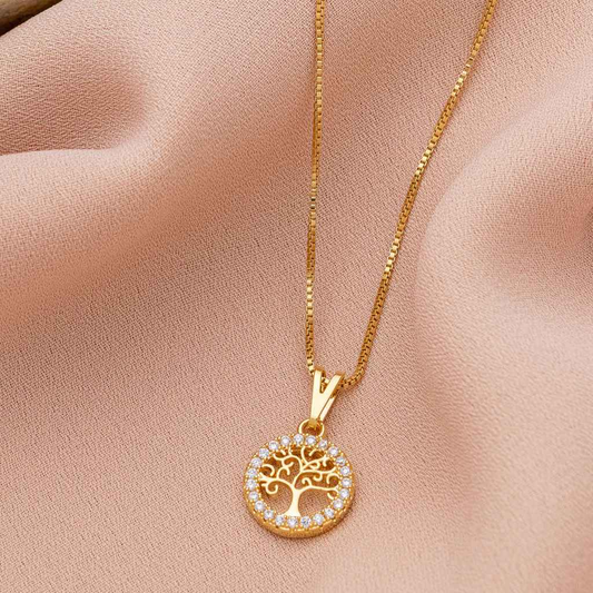 COLAR ÁRVORE DA VIDA BANHADO EM OURO 18K - GARGSI091