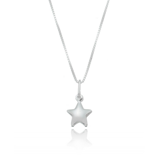 Colar Estrela Prata 925 - Pr777