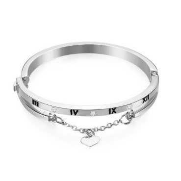 Pulseira Algarismos Romanos Prata 925 - Pul120