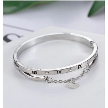Pulseira Algarismos Romanos Prata 925 - Pul120