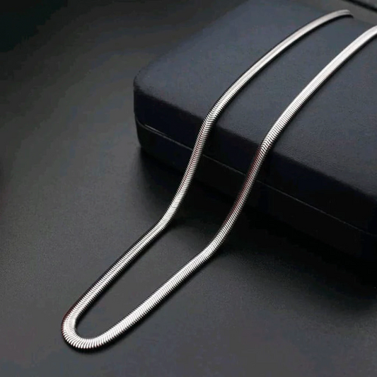 Corrente Chocker Laminado 45Cm Prata 925 - Copr333