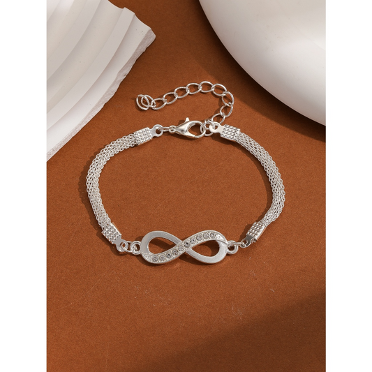 Pulseira Infinito Cravejado Prata 925 - Pul1508